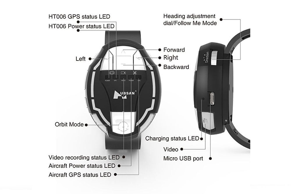 Hubsan Gps Watch Style Controller HT006