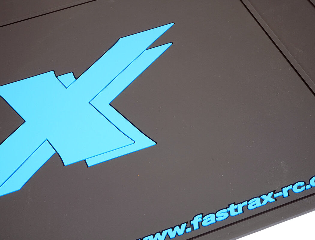 Fastrax Medium Rubber Pit Mat - Black 62Cm X 42Cm FAST413M-BK