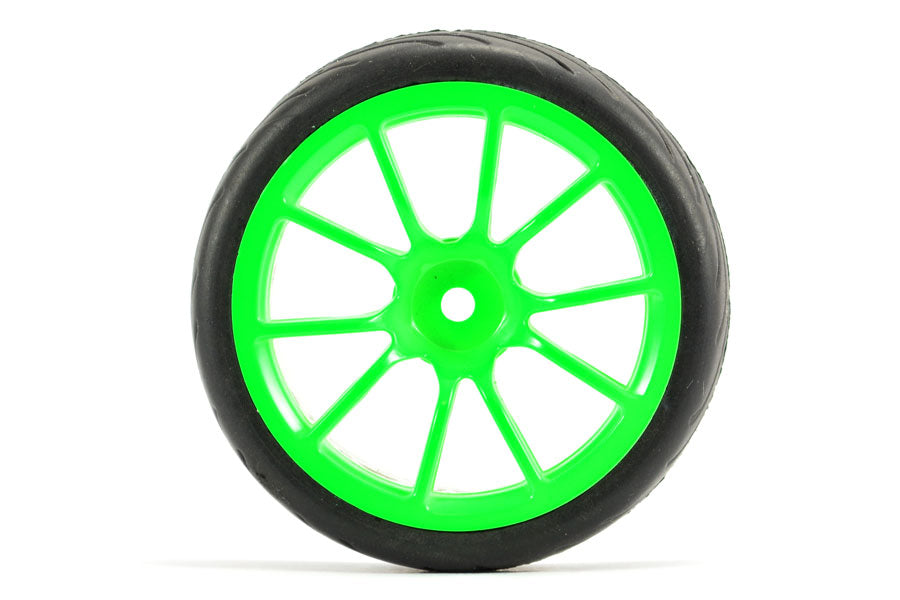 Fastrax 1/10 Street/Tread Tyre 10Sp Neon Green Wheel
