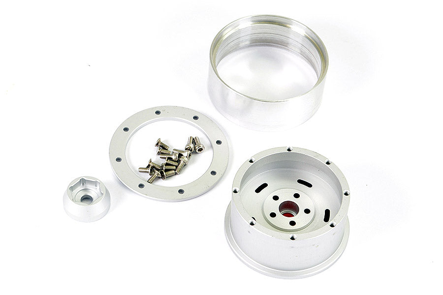 Fastrax Aluminum Beadlock Star 1.9" Wheels - Silver (4Pc) FAST0140S