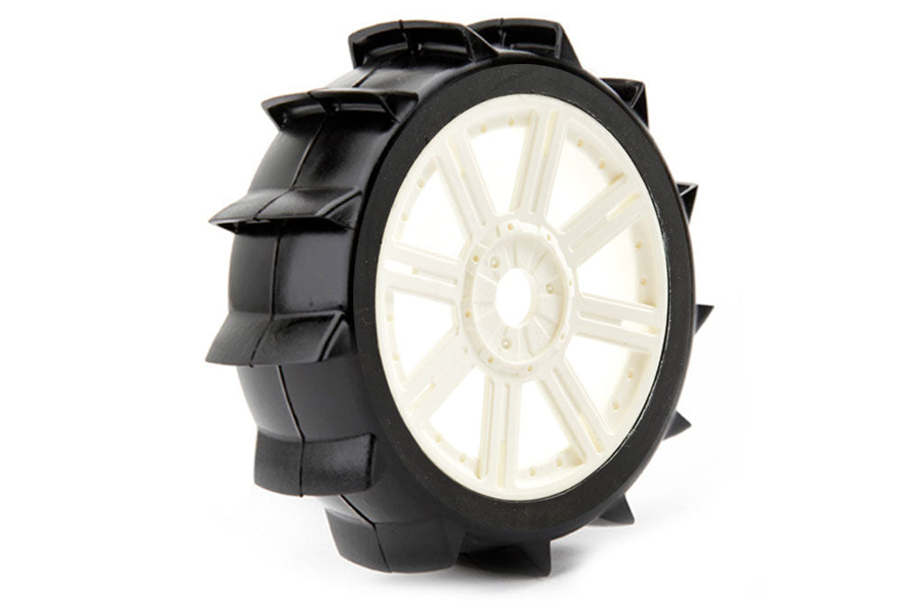 FASTRAX 1/8 PADDLE MOUNTED ON 8-SPOKE WHITE (PR)