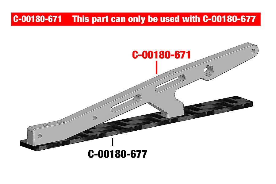 Corally Arm Holder Xtr Upper Front Aluminium - Titanium