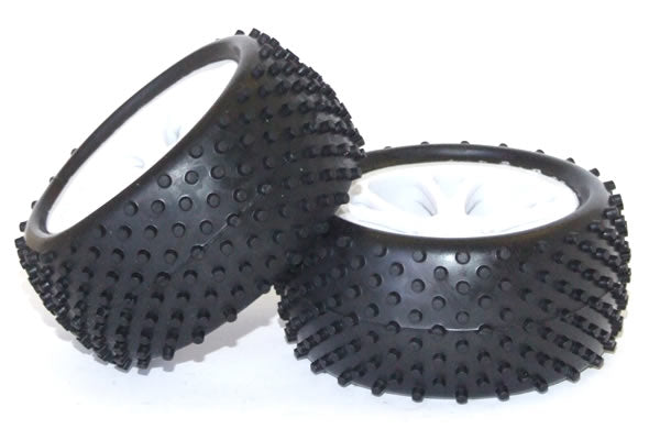 FTX VANTAGE REAR BUGGY TYRE MOUNTED ON WHEELS (PR) - WHITE