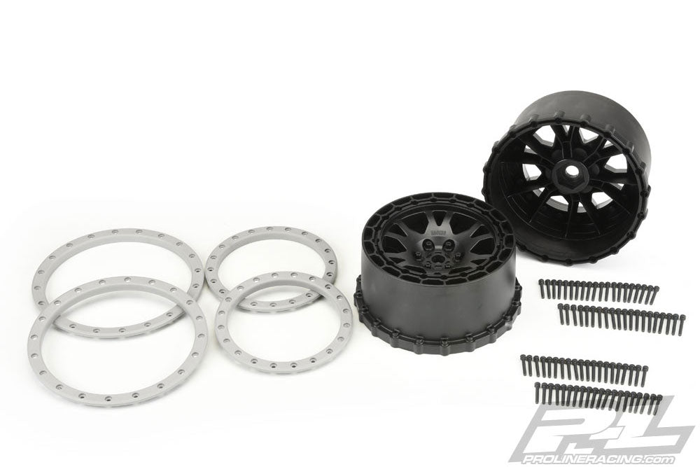 Pro-Line Proline Impulse Pro-Loc Black Wheels W/Grey Ring Xmaxx (F/R) PL2763-03