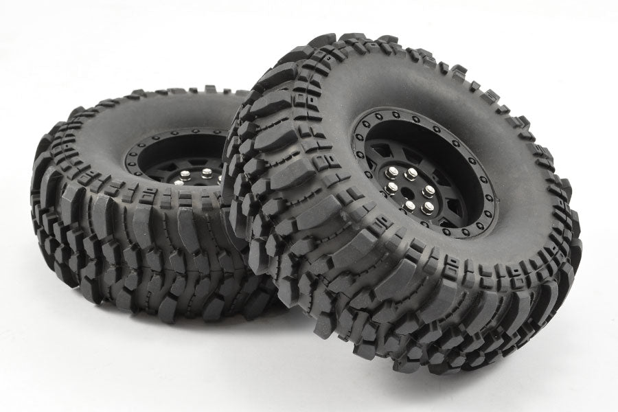 FASTRAX 1:10 CRAWLER ROCKO 1.9 MOUNTED SCALE WHEEL BLACK