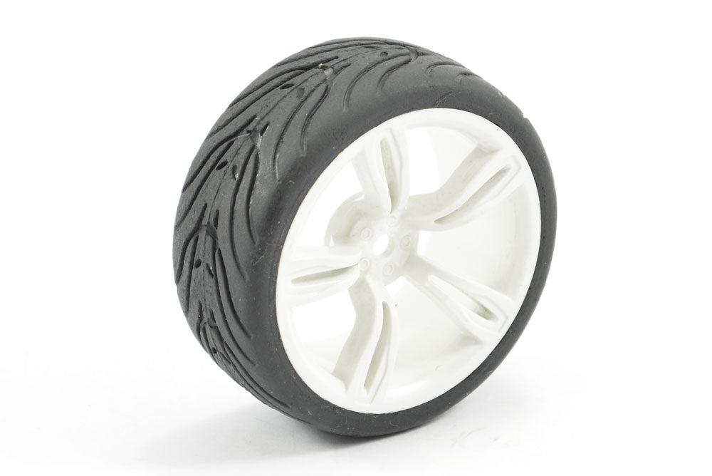 Fastrax 1/10 Street/Tread Tyre 20Sp White Wheel