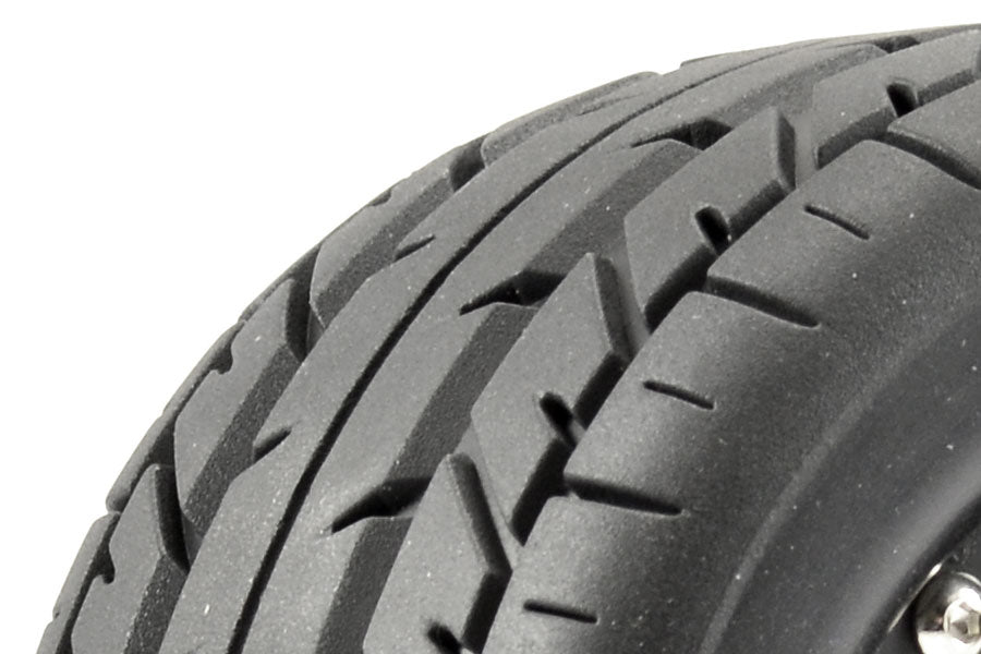 Fastrax 1:10 Mt Eagle Mounted 6-Spoke Black 1/2 Offset (Pr) FAST1202B