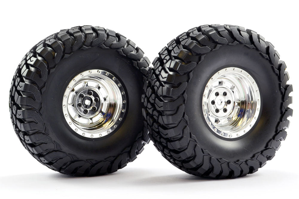 Fastrax 1:10 Crawler Granite 2.2 Scale Wheel ø140Mm Tyre (Chrome)(2)