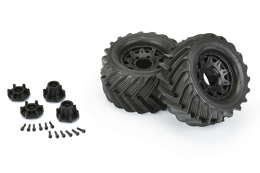 Pro-Line Proline Demolisher 2.8" Tyres Raid Blk 6X30 R/Hex 12Mm Wheel PL10196-10