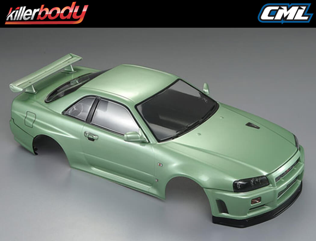 KILLERBODY NISSAN SKYLINE R34 195MM FINISHED BODY-GREEN
