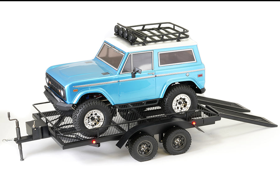 FASTRAX SCALE DUAL AXLE TRUCK CAR TRAILER w/RAMPS & LEDs