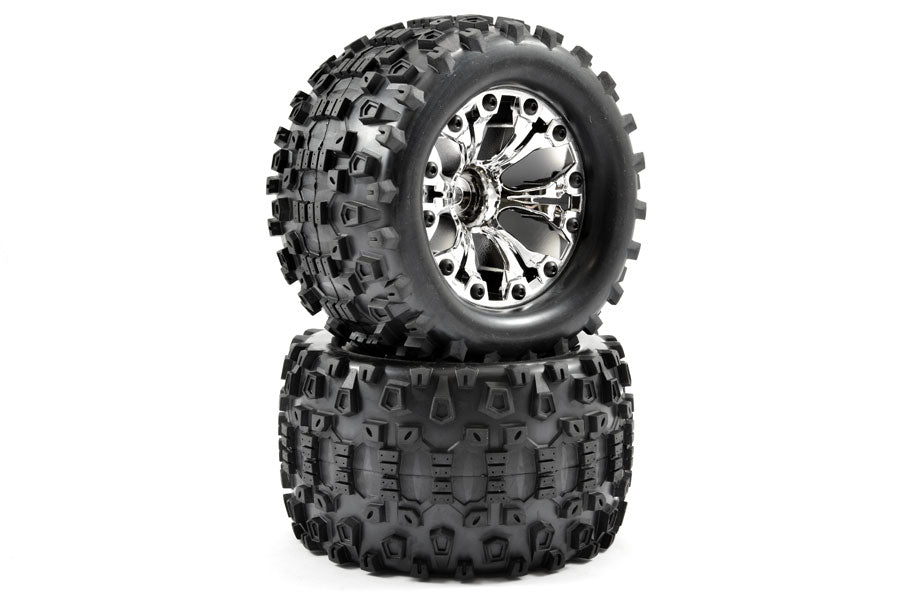 FASTRAX 1:10 MT STINGER MOUNT 6-SPOKE CHROME 0 OFFSET (PR)