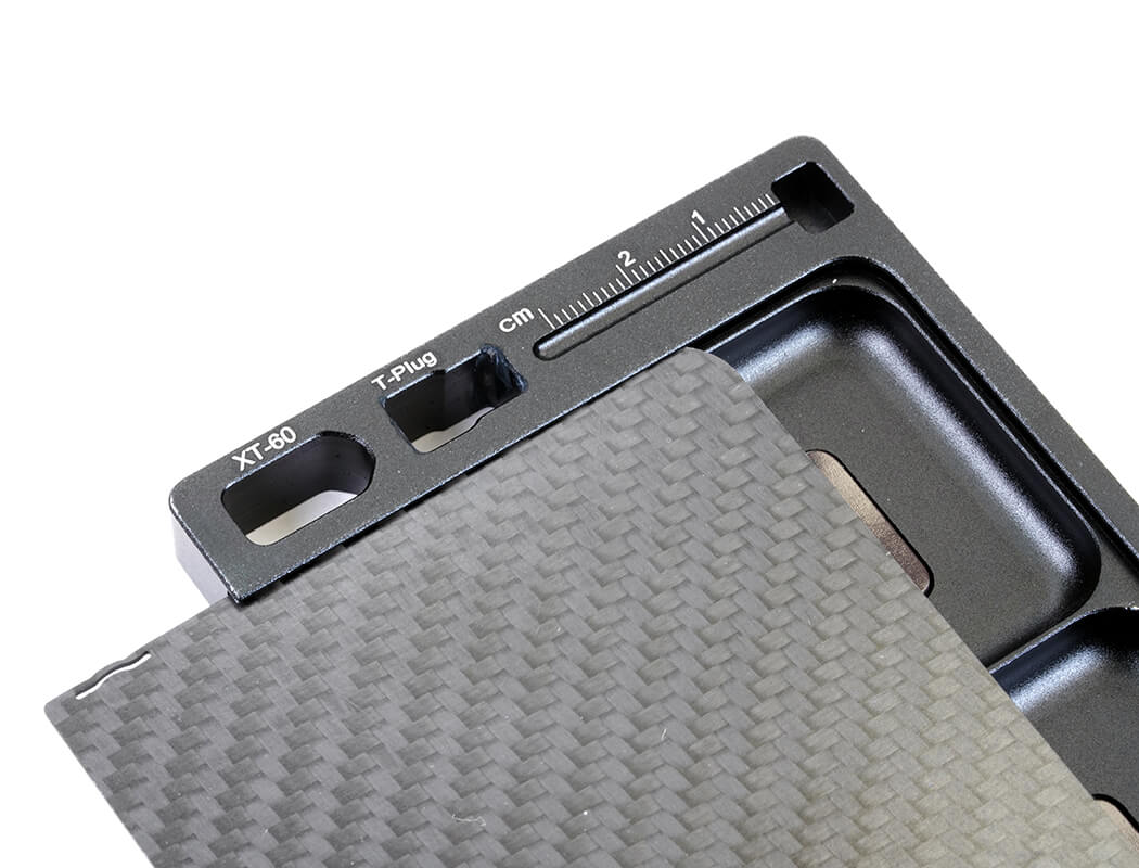 Centro Pro Aluminium Magnetic Screw Tray W/Carbon Cover C0517