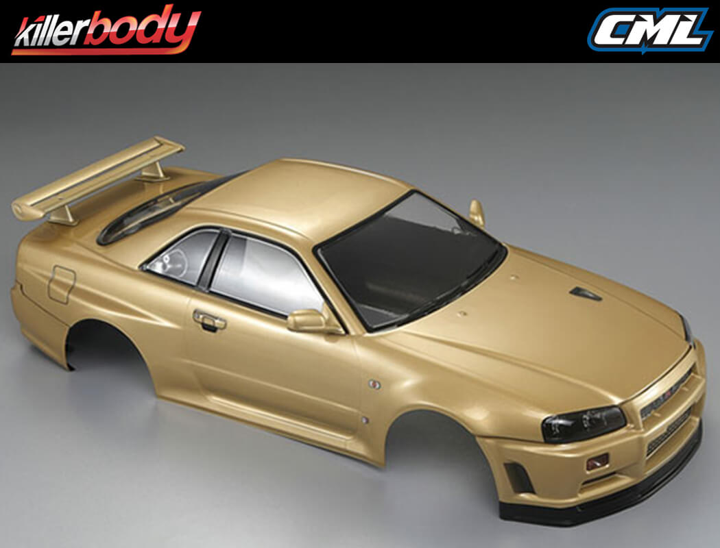 KILLERBODY NISSAN SKYLINE R34 195MM FINISHED BODY-GOLD