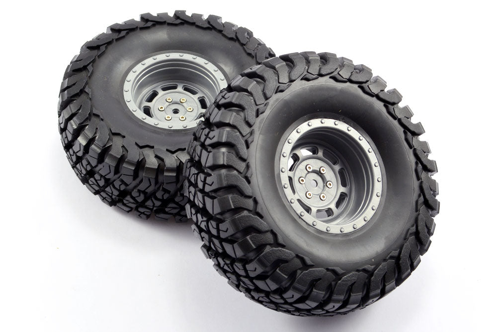 Ftx Mauler 2.2" All Terrain Tyres Pre-Glued On Grey Wheels