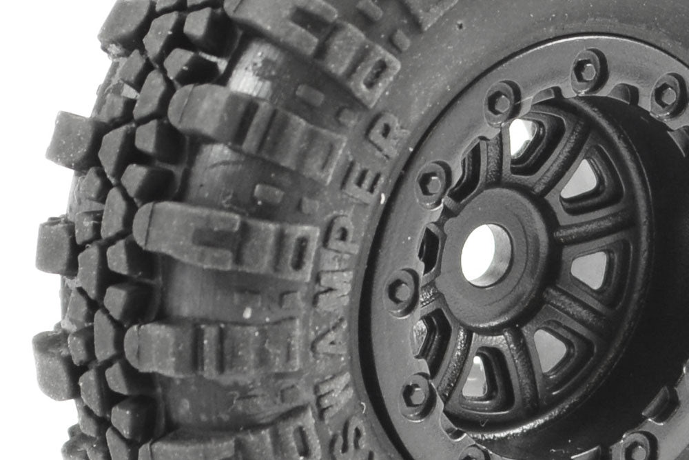 Ftx Outback Mini Swamper Tyre & Wheel Set - Black (4Pc)