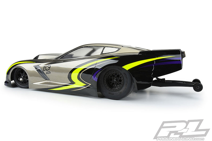 Pro-Line Proline Showtime Front 2.2/2.7 Black Wheels Hex Drag Car PL2803-03