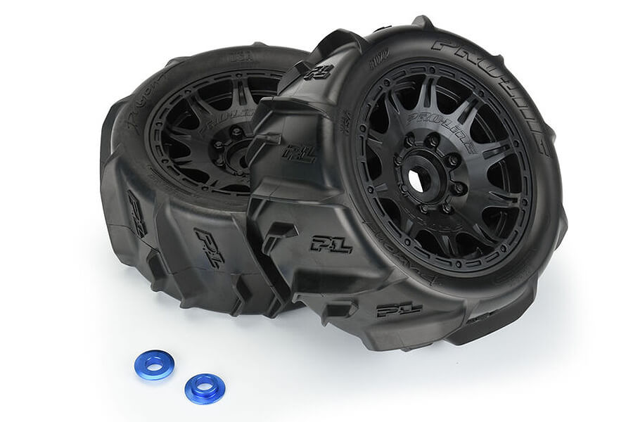Pro-Line Proline Dumont Paddle Sand/Snow On 5.7" Raid Black Wheels PRO1020210