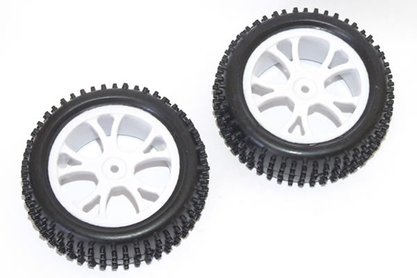 FTX Vantage Front Buggy Tyre Mounted On Wheels (Pr) - White FTX6300W