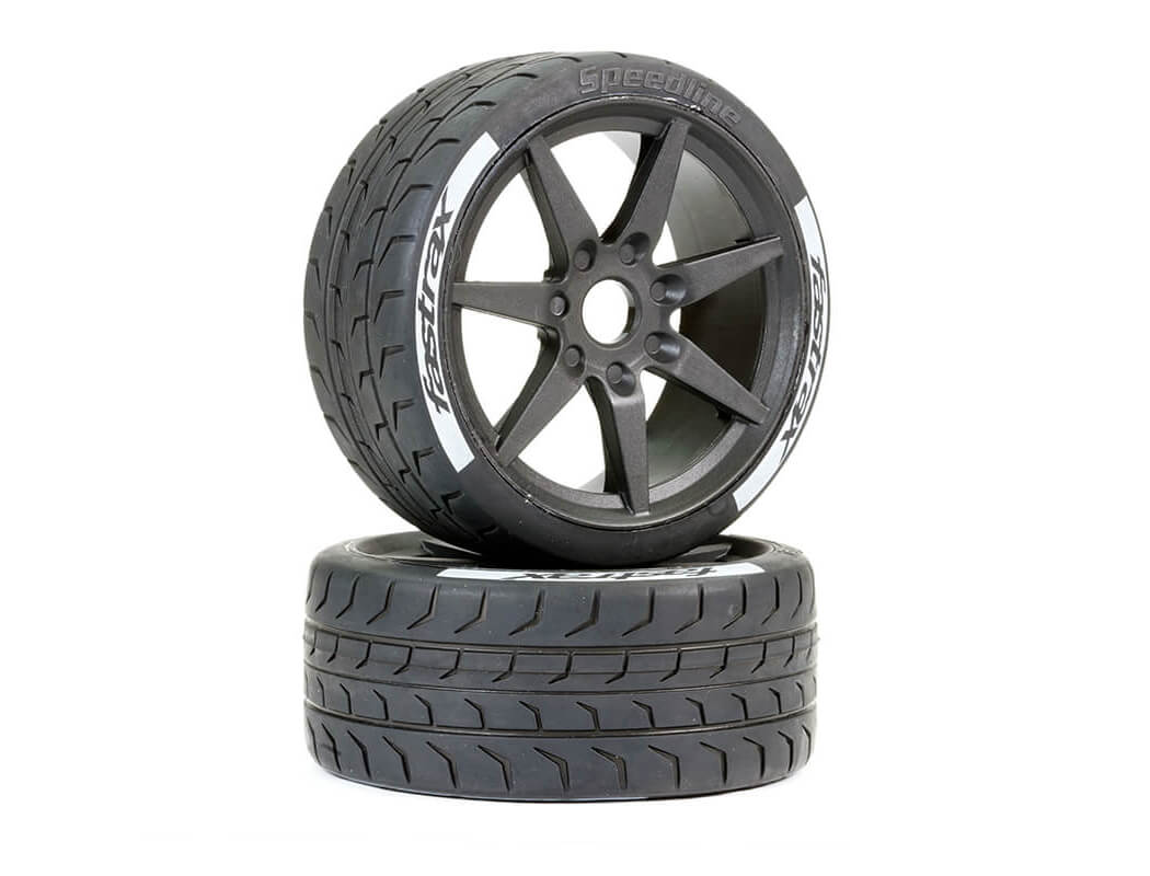 Fastrax Supaforza Front 45° Tyres/Black 17Mm Hex Wheels