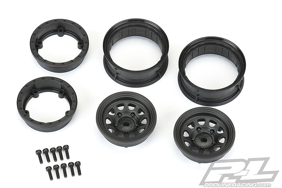 Pro-Line Proline Keystone 1.55" Black Plastic Internal Bead-Loc Wheel PL2797-03