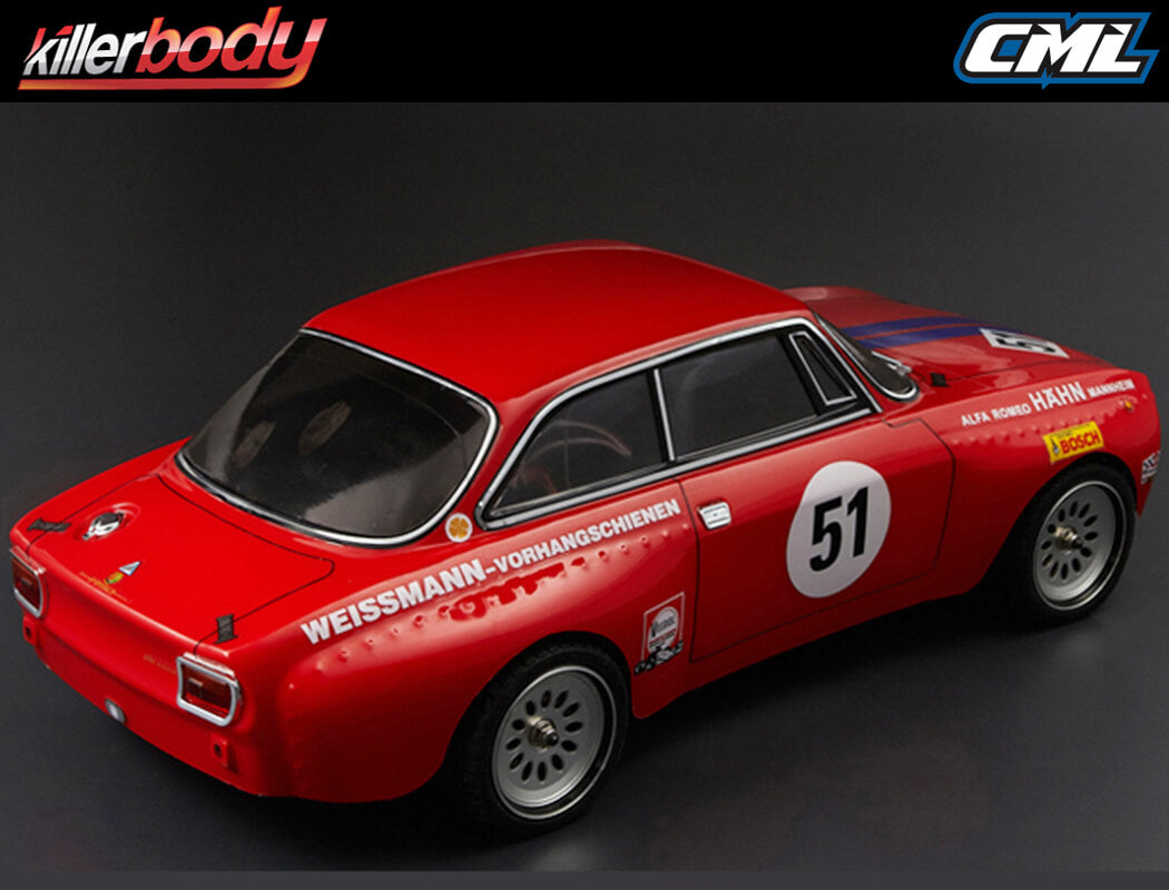 KILLERBODY ALFA ROMEO 2000 GTAM 190MM FINISHED BODY RED