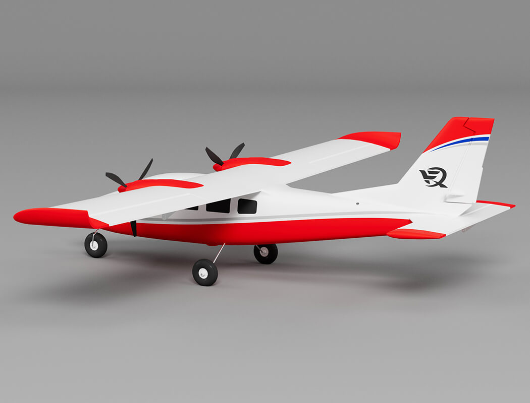 X-Fly Xfly P68 Twin 850Mm Wingspan Without Tx/Rx/Battery - Red XF114P-R