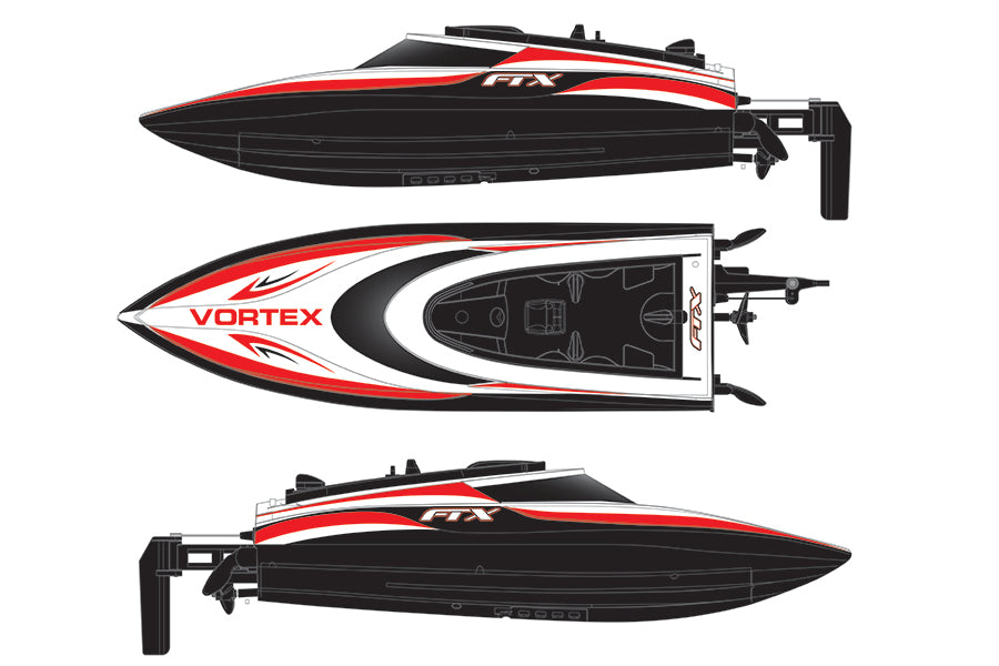 FTX Black Vortex High Speed RC Race Boat 44cm FTX0701