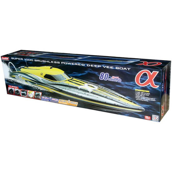 Joysway Alpha Brushless Yellow Ready to Run Racing Boat W/O Batt/Chrgr JY8901Y