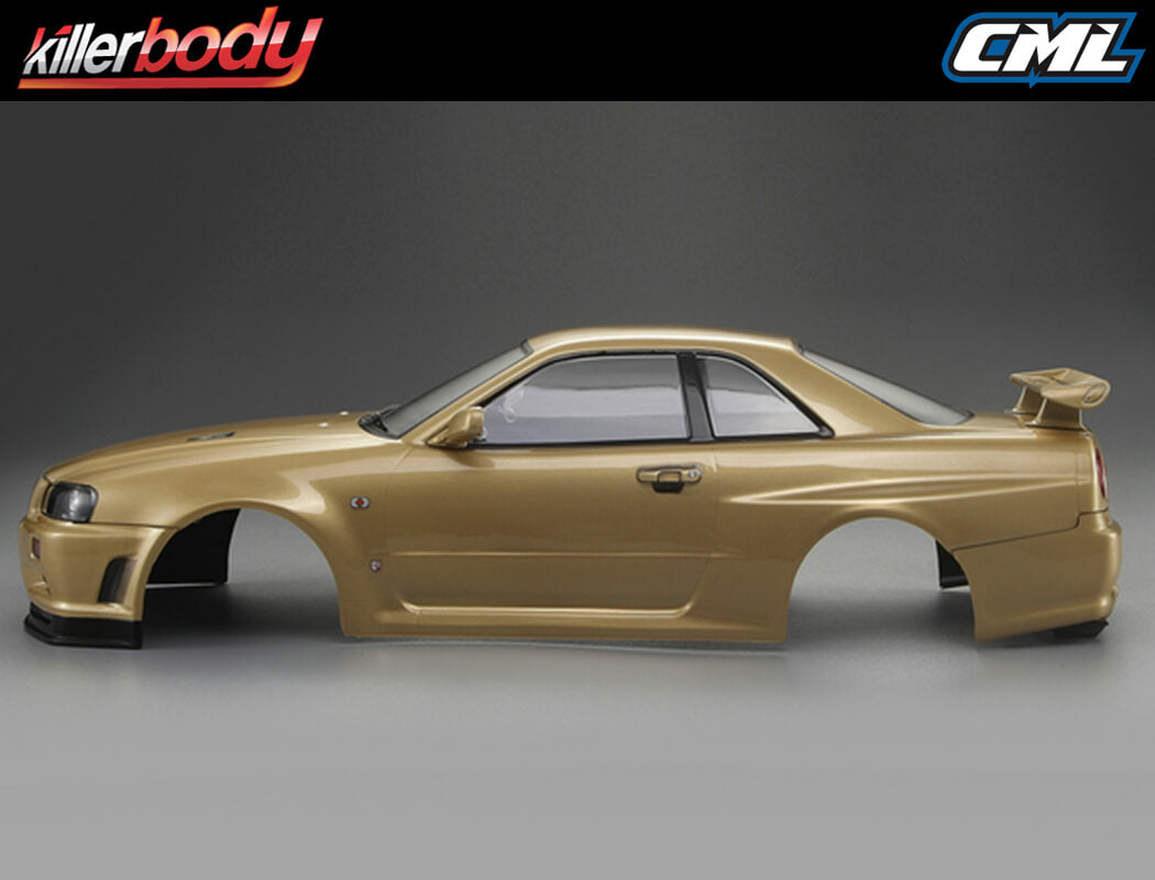 KILLERBODY NISSAN SKYLINE R34 195MM FINISHED BODY-GOLD