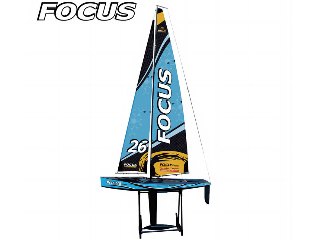 Joysway Focus V3 One Metre Sailboat Ready to Run Blue JY8812V3B