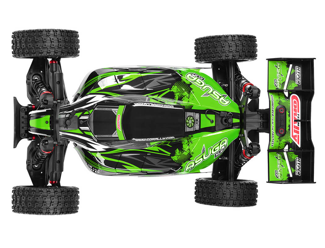 Corally Asuga Xlr 6S Roller Buggy Chassis - Green C-00488-G
