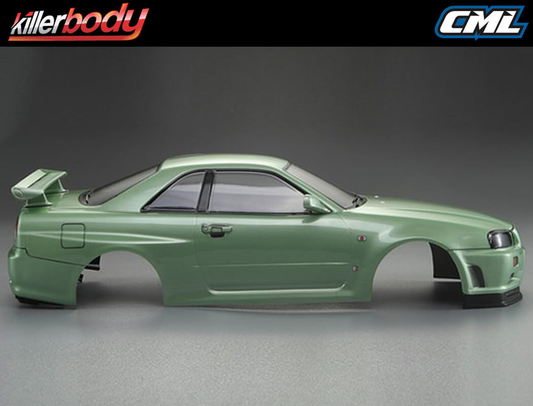 KILLERBODY NISSAN SKYLINE R34 195MM FINISHED BODY-GREEN