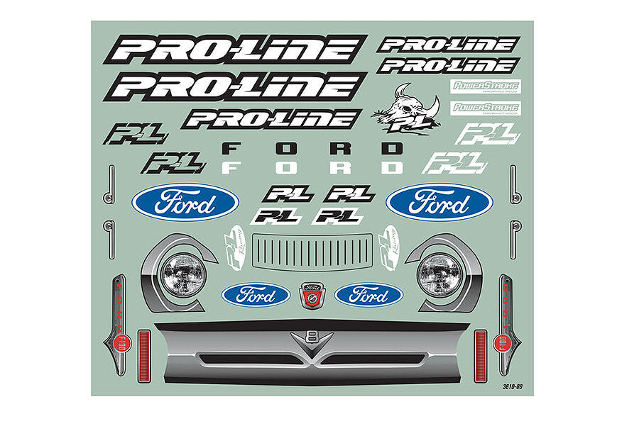 PRO-LINE PRECUT 1956 FORD F100 CLEAR SHELL FOR KRATON 8S
