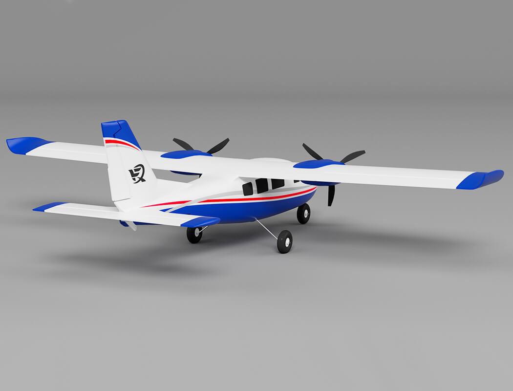 X-Fly Xfly P68 Twin 850Mm Wingspan Without Tx/Rx/Battery - Blue XF114P-B