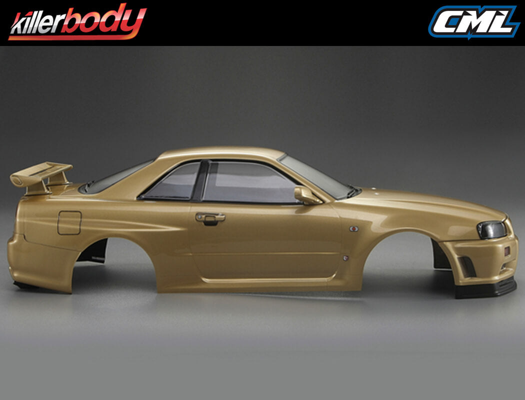 KILLERBODY NISSAN SKYLINE R34 195MM FINISHED BODY-GOLD