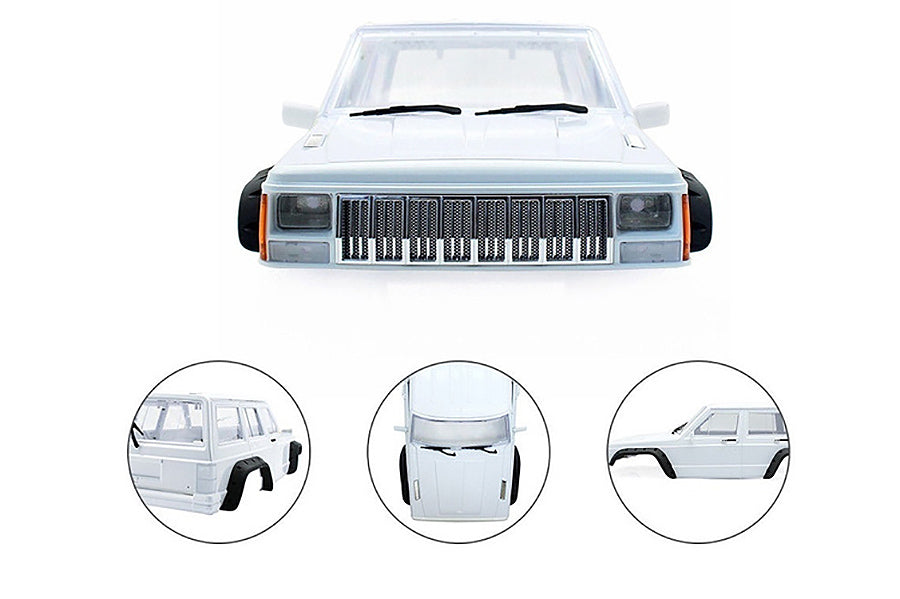 FASTRAX 1/10 ROCKEE FULLCAB & INTERIOR HARDBODY 313mm - White