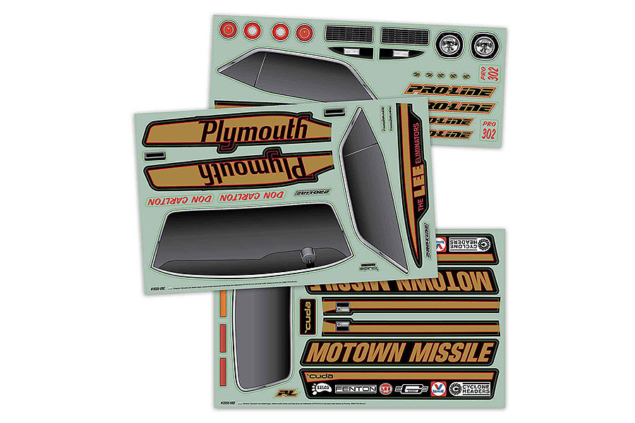 PROLINE 1972 PLYMOUTH BARRACUDA MOTOWN MISSILE TOUGH BLACK