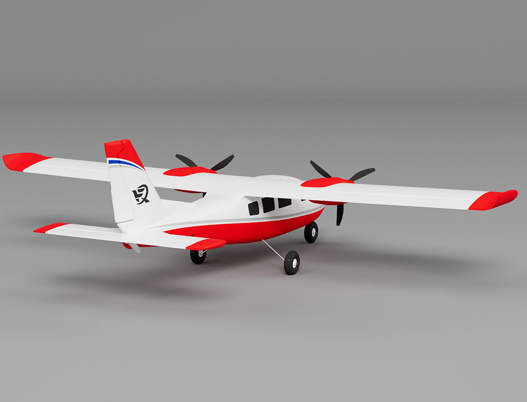 X-Fly Xfly P68 Twin 850Mm Wingspan Without Tx/Rx/Battery - Red XF114P-R