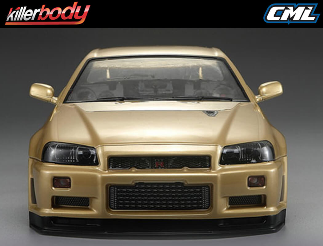 KILLERBODY NISSAN SKYLINE R34 195MM FINISHED BODY-GOLD