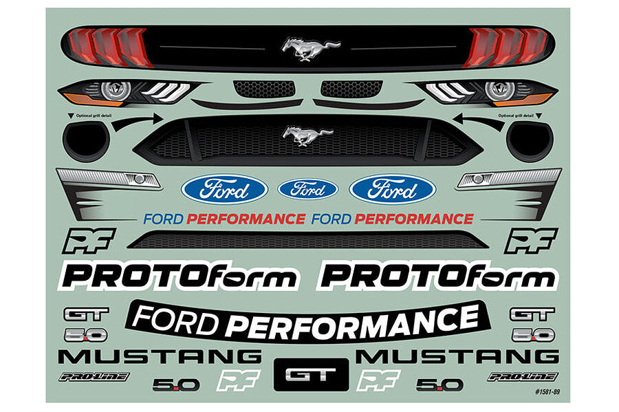 Pro-Line Protoform 2021 Ford Mustang Gt Clear Body Arrma Felony PRM158100