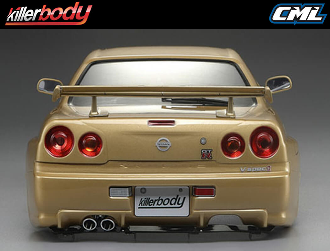 KILLERBODY NISSAN SKYLINE R34 195MM FINISHED BODY-GOLD