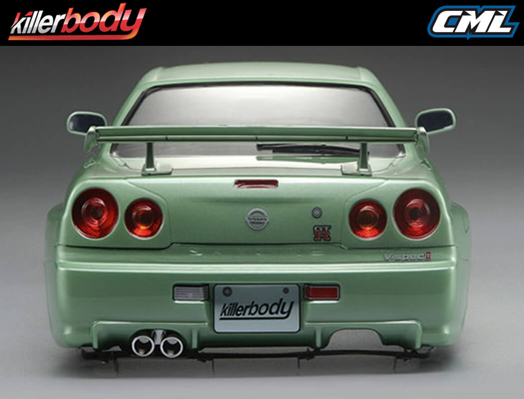 KILLERBODY NISSAN SKYLINE R34 195MM FINISHED BODY-GREEN