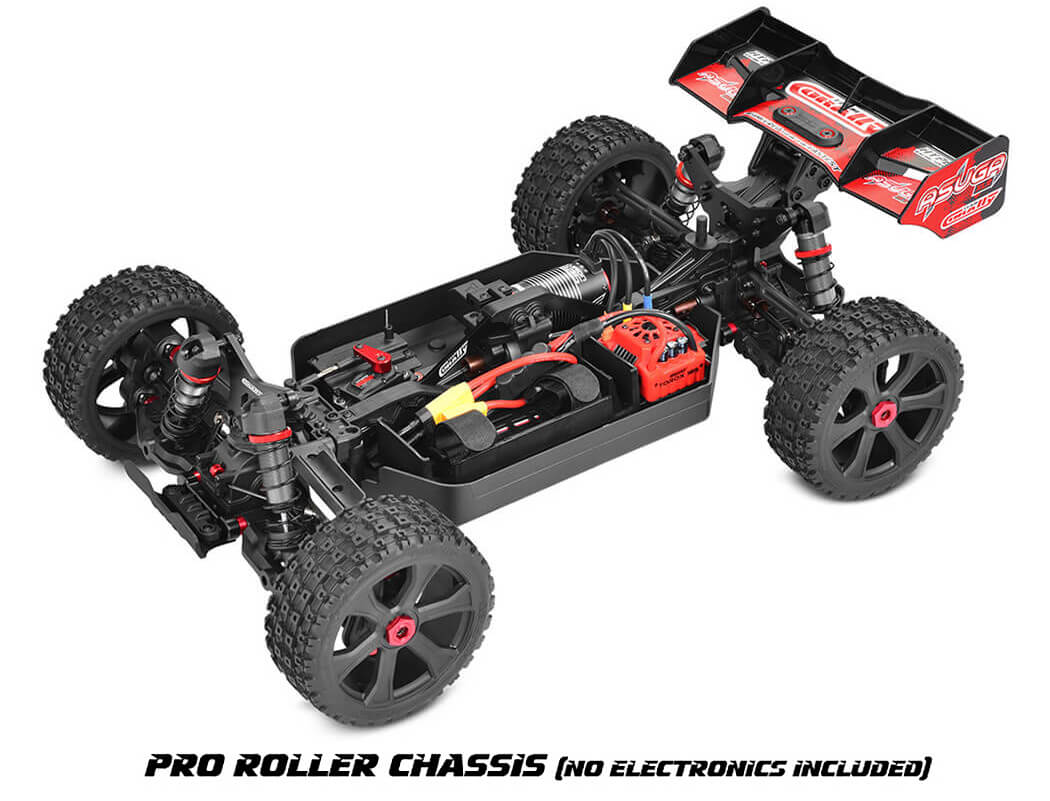 Corally Asuga Xlr 6S Roller Buggy Chassis - Red C-00488-R