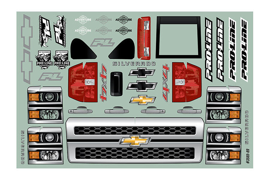 Pro-Line Proline 2015 Chevy Silverado Clear Body 313 Crawler PRO360100