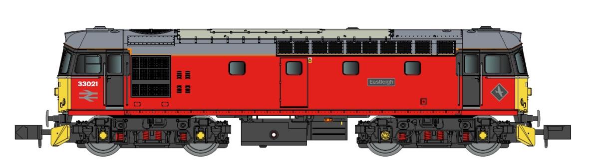 GM Collection Class 33 021 'Eastleigh' Parcels Red GM2210601