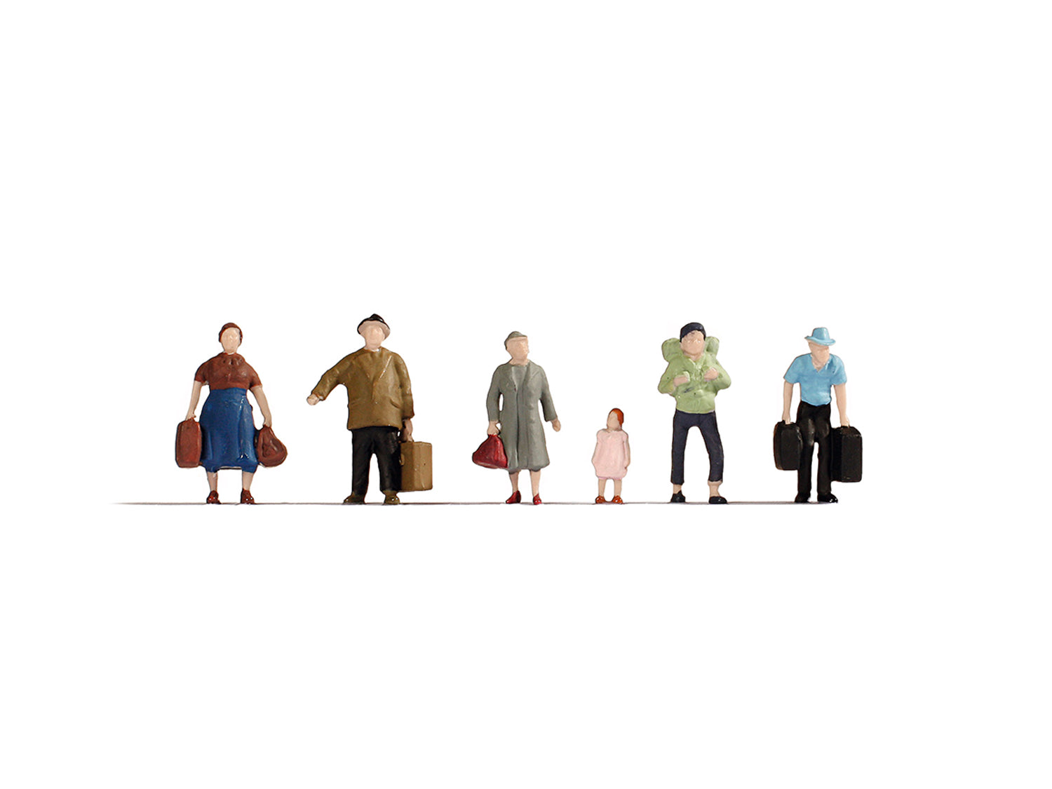 Gaugemaster TT120 Pedestrians with Luggage (6) Hobby Figure Set GM3910102 - Figures & Animals