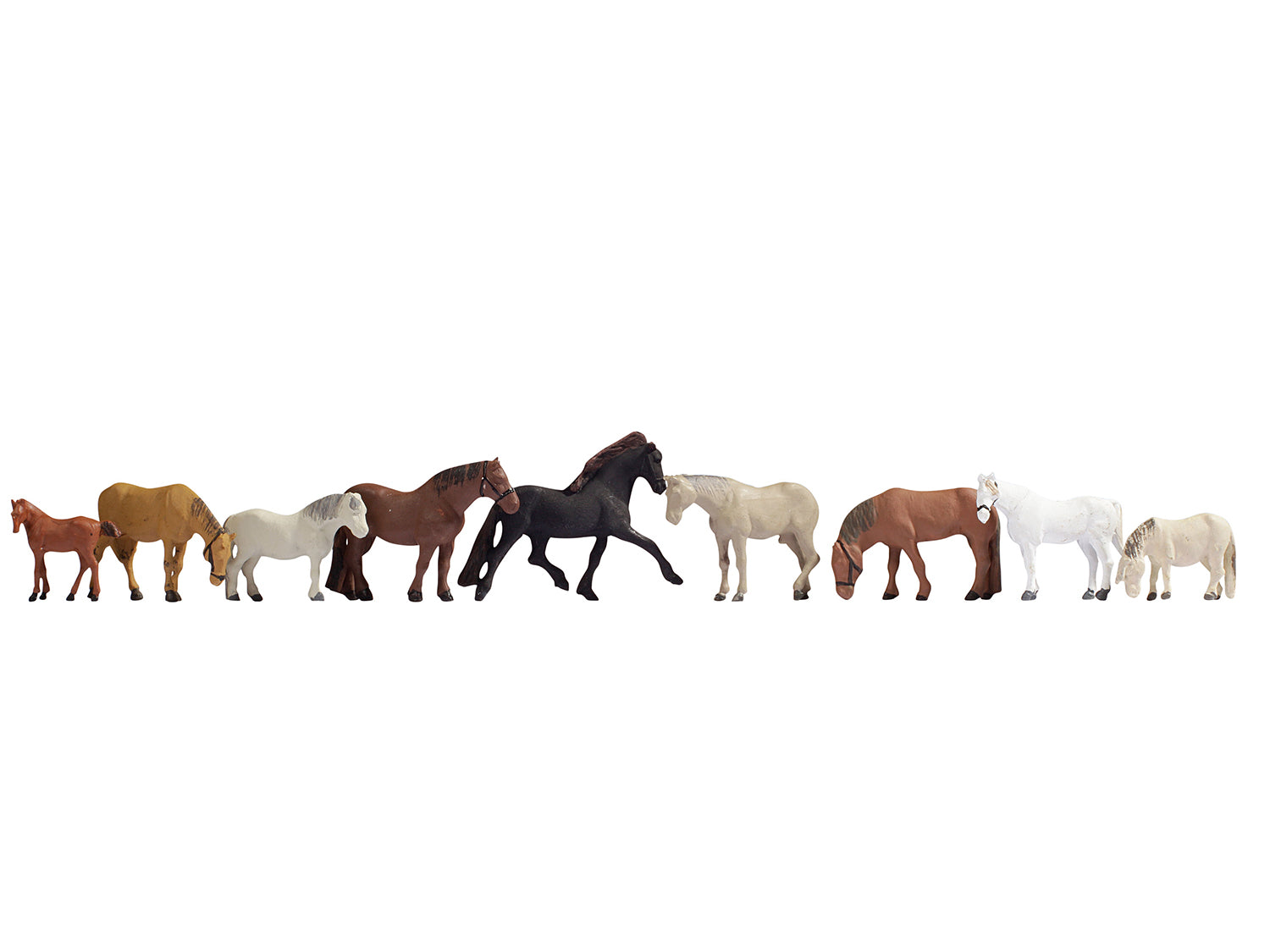 Gaugemaster TT120 Horses (9) Figure Set GM3910159 - Figures & Animals
