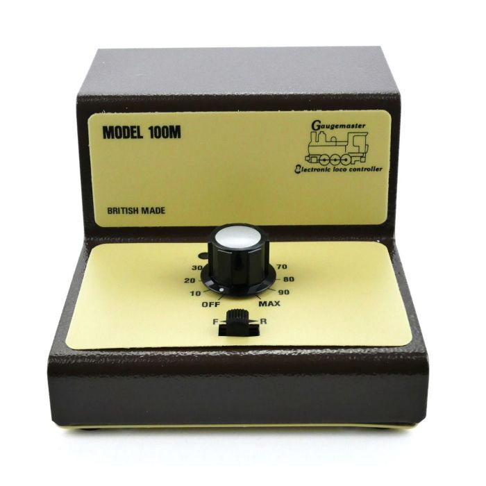 Geugemaster Model 100M electronic loco controller on a white background