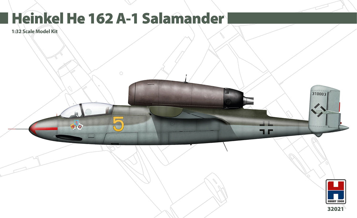 Heinkel He-162A-1 Salamander Revell + Cartograf + Masks + Cannon (Resin)